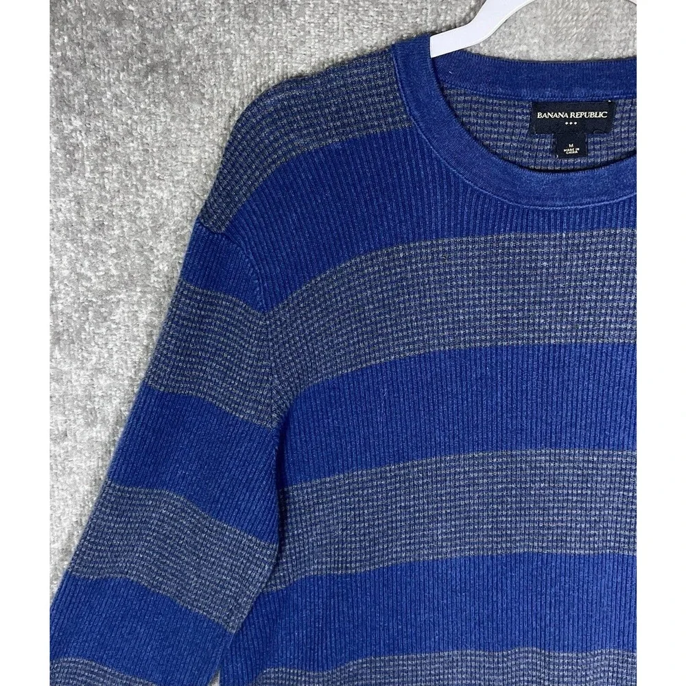 Banana‎ Republic Long Sleeve Ribbed Crew Neck Knit Sweater Mens Size Medium